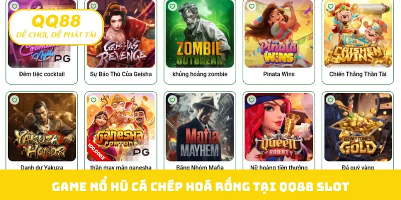 Game nổ hũ cá chép hoá rồng tại QQ88 slot