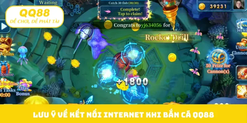Lưu ý về kết nối internet khi bắn cá QQ88