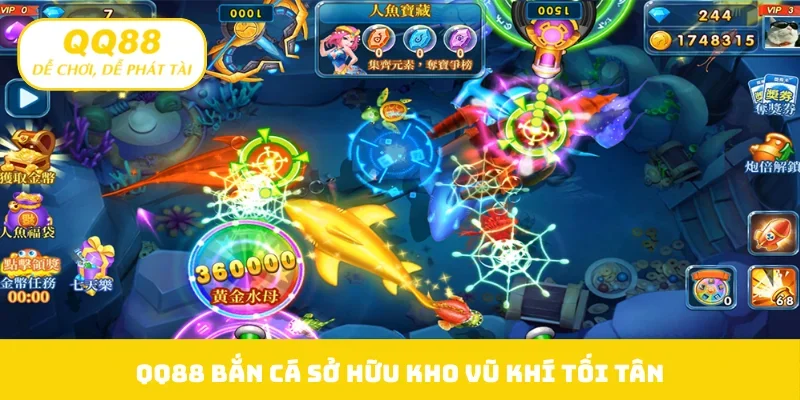 QQ88 bắn cá sở hữu kho vũ khí tối tân